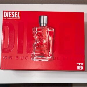 Diesel Red Fragrance Gift Set - Red and Silver Accents